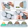 Nuanchu 2 Pieces Catnip Wall Ball Toys Rotatable Snack Edible Balls Cat 4-1 Removable Licking Catnip Balls Chewing Cleaning Teeth Toy for Cats Kitten Kitty