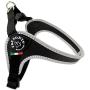 TRE Ponti Fibbia Small Dog Harness with Adjustable Belly Strap, 2.5 cm, Black