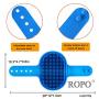 Dog grooming brush + pet grooming comb rake, ROPO pet shampoo brush, brush soothing massage rubber comb Double-sided pet grooming comb for removing tangles and mats 2+1pcs