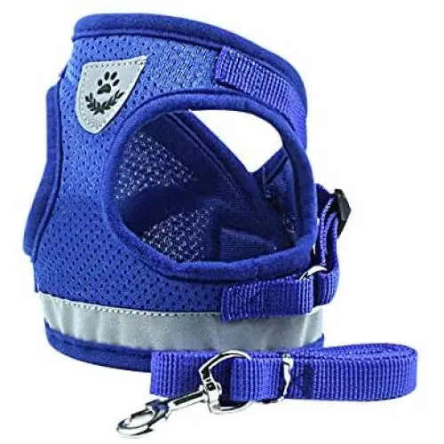 ZZBIQS Escape Proof Pet Harness with Reflective Strips, Universal Kitten and Puppy Harness and Leash for Walking, Breathable and Adjustable Pet Halters, Best Pet Supplies ZZBIQS Escape Proof Pet Harness with Reflective Strips, Universal Kitten and Puppy Harness and Leash for Walking, Breathable and Adjustable Pet Halters, Best Pet Supplies