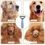 MCIGICM Pet Grooming Brush Deshedding Comb: 2 Sided Undercoat Rake for Cats & Dogs |Safe Dematting Comb | Demat Comb Removes Loose Undercoat,Mats,Tangles and Knots MCIGICM Pet Grooming Brush Deshedding Comb: 2 Sided Undercoat Rake for Cats & Dogs |Safe Dematting Comb | Demat Comb Removes Loose Undercoat,Mats,Tangles and Knots