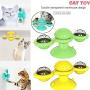 ZZK Windmills Rotating Carousel Funny cat cat Toy Puzzle Interactive cat Toys with Suction Cups mole Scratch Funny cat Toys pet Supplies