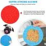 JinFu Cun Dog Lick Mats, 2 Pack [Blue and Red] Slow Feeding Bite Proof Silicone Peanut Butter Treat Pads and Gift Grooming Brush – Pet Distraction & Training Device for Dog Bath