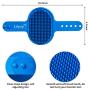 Dog grooming Shampoo brush, Lilpep pet bath comb brush, which helps to soothe massage, rubber comb, adjustable ring handle, suitable for pet cats and dogs (yellow)