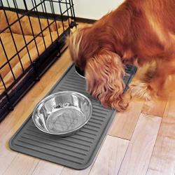 Evelots Cat/Dog Food Mat-Silicone-Nonslip-Waterproof-with Rivets-Dishwasher Safe