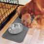 Evelots Cat/Dog Food Mat-Silicone-Nonslip-Waterproof-with Rivets-Dishwasher Safe