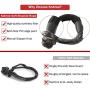 Kohree Synthetic Soft Shackle,7/16 Inch X 20 Inch (35,000lbs Breaking Strength) UHMWPE Soft Shackle Recovery Rope with Protective Sleeve for Sailing 4X4 Truck Jeep Recovery Climbing Towing (4 Pack)