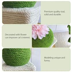 BeiXiaoFen Funny Cactus with Flower Cat Scratching Board pet Scratch Post Cat Interactive Toys