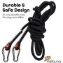 Spring Rope Dog Toy - Interactive Dog Tug Toy Builds Pet Muscle - Includes Bonus Rope Toy - 16ft Hanging Rope, Spring Kit + Bungee Tether Tug Pull Flirt Pole Kit - Perfect Outdoor Activity Dog Toy