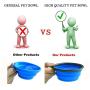 AGECASH A Collapsible Dog Bowl for Travel, 6 Pack Portable Silicone Pet Bowl, Expandable for Cat Dog Water Bowl Dish Feeding, Portable Dog Bowl with Carabiners for Walking Parking