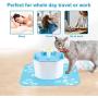 BOBEastal Cat Water Fountain, Silent Flower Cat Fountain Healthy Hygienic Fresh Water Fountain for Cats,Dogs,Birds and Little Animals