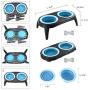 Livelynine Double Raise Dog Feeder Collapsible Dog Bowl