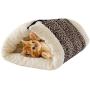 UMALL 2 in 1 Warm Bed Fleece Padding for Cats Kennel Indoor Soft Cushion Mats Square