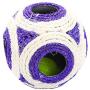 ocijf179 Cat Ball Toy Pet Cat Kitten Plastic Sisal Six-Hole Ball Fun Game Scratch Interactive Toys - Purple