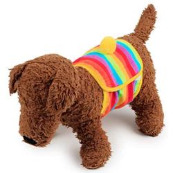 POPETPOP Dog Pants Clothes Physiological Underwear Wrap Belly Band Nappy Pants Cotton Tighten Sanitary Briefs Pants for Male Dog Rainbow Size S