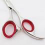 NikoNiko 10 Sparkling Red Rubber Rings Thumb Ring Sizing Insert for Grooming Scissors : 5L 5S