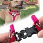 DMISOCHR Dog Harness and Leash Set with Collar - Step-in Adjustable No Pull Safe Doggy Harness - Soft Nylon H-Shape Full Body Harness - Easy Walking Control for Small, Medium, Large Dogs