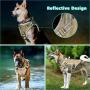 WINSEE Tactical Dog Harness for Large Dogs, Working Dog MOLLE Vest with Handle and Loop Panels, No Pull Front Clip Adjustable Reflective Training Pet Harness for Hiking Hunting
