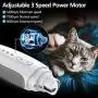 Dog Nail Grinder, AIIYME Pet Nail Trimmer Grinder LED Lighting 3-Speed Electric Rechargeable Pet Nail Grinder Nail Clippers Painless Paws Grooming Trimming for Dogs Pets, 2 Grinding Wheels,1 Nail File
