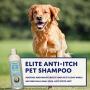 EQyss Elite Anti-Itch Pet Shampoo - Anti-Itch Shampoo Fortified with Aloe for Immediate Relief. 16 oz
