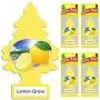LITTLE TREES Car Air Freshener I Hanging Tree Provides Long Lasting Scent for Auto or Home I Lemon Grove, 24 Count, (4) 6-Packs