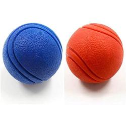 YUSENPET Tough Rubber Bouncy Tennis Ball, Floatable Retrieve Chew Toy Virtually Indestructible for Dogs Water Swimming Pool Play, Tennis Size