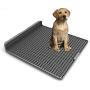 HYERSPACE Integrated Dog Puppy Toilet 17.7”x16.5” Potty Tray Training Pads Holder Enlarged Size by Seamless Splicing Design for Large and Small Dogs Urine and Poop Collection Easy to Train and Clean