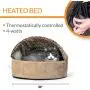 K&H PET PRODUCTS Thermo-Kitty Deluxe Hooded Cat Bed K&H PET PRODUCTS Thermo-Kitty Deluxe Hooded Cat Bed