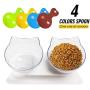 TENGTUNG Elevated Cat Bowls Pet Food Water Bowls with Raised Stand 15°Tilted Raised Pet Feeder Bowl Easy to Clean Perfect for Cats and Small Dogs