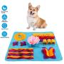 HALOViE Dog Puzzle Mat, Pet Mental Stimulation Toys Snuffle Treat Mat Slow Feeder Sniffing Pad Nosework Activity Blanket 28 x 20 Inch