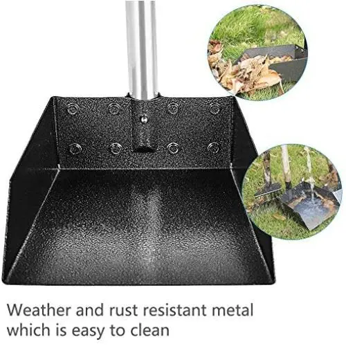 PETRIP Poop Scooper, 3 Pack Metal Long Handle Dog Poop Scoop Rake and