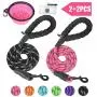 Bolux 2 Pack Dog Leashes, Dog Poop Bags Leak-Proof Pet Waste Bags with Poop Bags Dispenser & Pet Bowl Bolux 2 Pack Dog Leashes, Dog Poop Bags Leak-Proof Pet Waste Bags with Poop Bags Dispenser & Pet Bowl