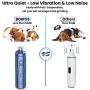BOIROS Dog Nail Grinder, 3 Speed Pet Nail Grinder for Dogs, Electric Dog Nail Trimmer with LED Light, 3 Ports Cat Nail Grinder Rechargeable for Painless Paws Grooming for Large Small Medium Dogs Cats