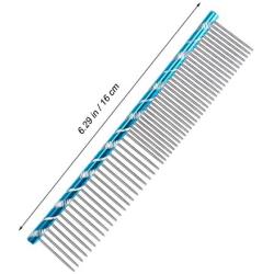 UEETEK Pet Grooming Comb Dogs Cats Comb Stainless Steel