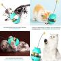Cat Treat Dispenser Ball Toys, Interactive Treat-Dispensing Ball for Indoor Cats & Dogs, Tumbler Shaped Pet Slowfeeder, IQ Stimulation Puzzle Feeder Toy Easy to Clean