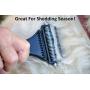 Vets Pride USA - Deshedding Brush with Double-Sided Blade - Professional Grooming Tool for Easy Detangling, Dematting, Brushing - Safe, Gentle Undercoat Rake & Comb for Medium & Long-Haired Cat & Dog