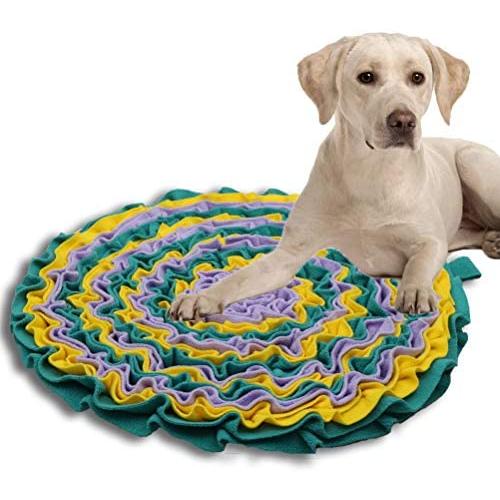 Lcybem Snuffle Mat for Dogs - Dog Puzzle Toys, Interactive Feed Game for Boredom, Encourages Natural Foraging Skills for Cats Dogs Treat Dispenser Indoor Outdoor Stress Relief