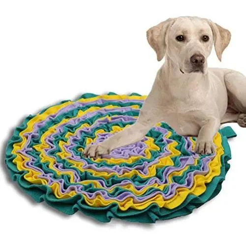 Lcybem Snuffle Mat for Dogs - Dog Puzzle Toys, Interactive Feed Game for Boredom, Encourages Natural Foraging Skills for Cats Dogs Treat Dispenser Indoor Outdoor Stress Relief