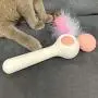 ocijf179 Cat Teaser Pet Cat Kitten Automatic Retractable Teaser Feather Ball Catnip Interactive Toy - Blue