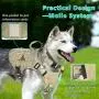 WINSEE Tactical Dog Harness for Large Dogs, Working Dog MOLLE Vest with Handle and Loop Panels, No Pull Front Clip Adjustable Reflective Training Pet Harness for Hiking Hunting WINSEE Tactical Dog Harness for Large Dogs, Working Dog MOLLE Vest with Handle and Loop Panels, No Pull Front Clip Adjustable Reflective Training Pet Harness for Hiking Hunting