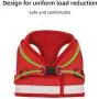 Dog Harness Vest Set Step in Puppy Vest Harness Leash Soft Mesh No Choke for Large Medium Pets Red L