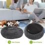 Suppeak Dog Bed Cat Bed Donut, Dog Cuddler Bed Comfortable Washable Round Dog and Cat Cushion Bed, Dark Gray, 23.6