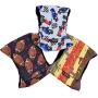 FunnyDogClothes Pack of 3 Male Dog Diapers 4 - Layers of Absorbent Pads Waterproof Leak Proof Belly Band Wrap Washable (M: Waist 12'' - 16'', Patterned)