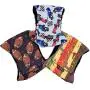 FunnyDogClothes Pack of 3 Male Dog Diapers 4 - Layers of Absorbent Pads Waterproof Leak Proof Belly Band Wrap Washable (M: Waist 12'' - 16'', Patterned)
