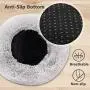 Bathonly Calming Anti-Anxiety Pet Bed Pillow Bed Faux Fur Cuddler Donut Bed for Small Dogs and Cats up to 15 pounds,Light Grey 19.7 Bathonly Calming Anti-Anxiety Pet Bed Pillow Bed Faux Fur Cuddler Donut Bed for Small Dogs and Cats up to 15 pounds,Light Grey 19.7