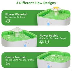 Veken Cat Water Fountain, 84oz Automatic Pet Water Fountain Dog Water Dispenser with 3 Replacement Filters & 1 Silicone Mat for Cats and Small to Medium Dogs