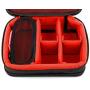 DURAGADGET Padded Black & Red Storage/Carry Case with Adjustable Dividers (Clippers NOT Included) - Compatible with SNAHIKE Dog Cat Pet Waterproof Hair Grooming Trimmer Set