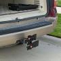 PetSafe Happy Ride Dog Hitch Step - Easy to Install on Any 2 Inch Vehicle Hitch - High-Traction Steps - Folds Down for Travel - Supports Pets up to 200 lb - Great for SUVs and Trucks