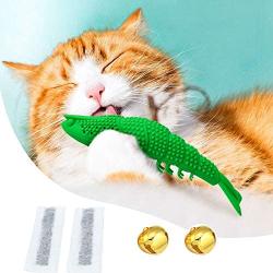 Warmoor Cat Catnip Toys, Cat Toothbrush, Pet Interactive Chewing Toy, Dental Care Toothbrush for Kitty Kitten Teeth Cleaning, Leaky Food Device, Crayfish Shape Pet Toy Natural Silicone