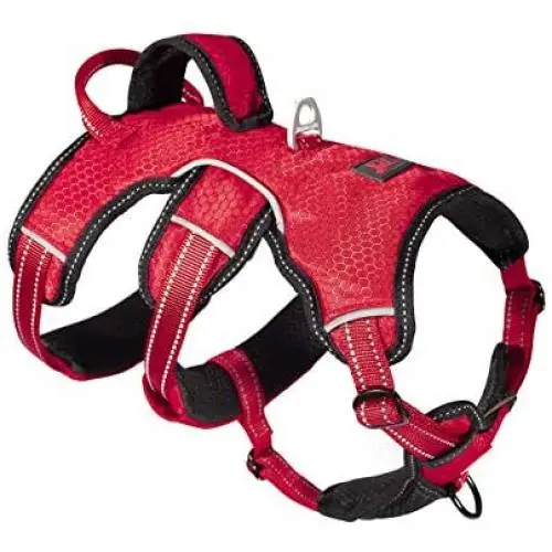 Tracker - No Pull Dog Harness | Front And Back Leash Attachment Points | 3M Reflective Stitching Increases Safety At Night | 5 Point Adjustable Fit Harness For Dogs | Padded Dog Harness For Comfort Tracker - No Pull Dog Harness | Front And Back Leash Attachment Points | 3M Reflective Stitching Increases Safety At Night | 5 Point Adjustable Fit Harness For Dogs | Padded Dog Harness For Comfort